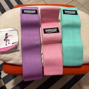 NVRGIUP Hip Resistance Bands Set w/ Carry Bag – Booty Bands